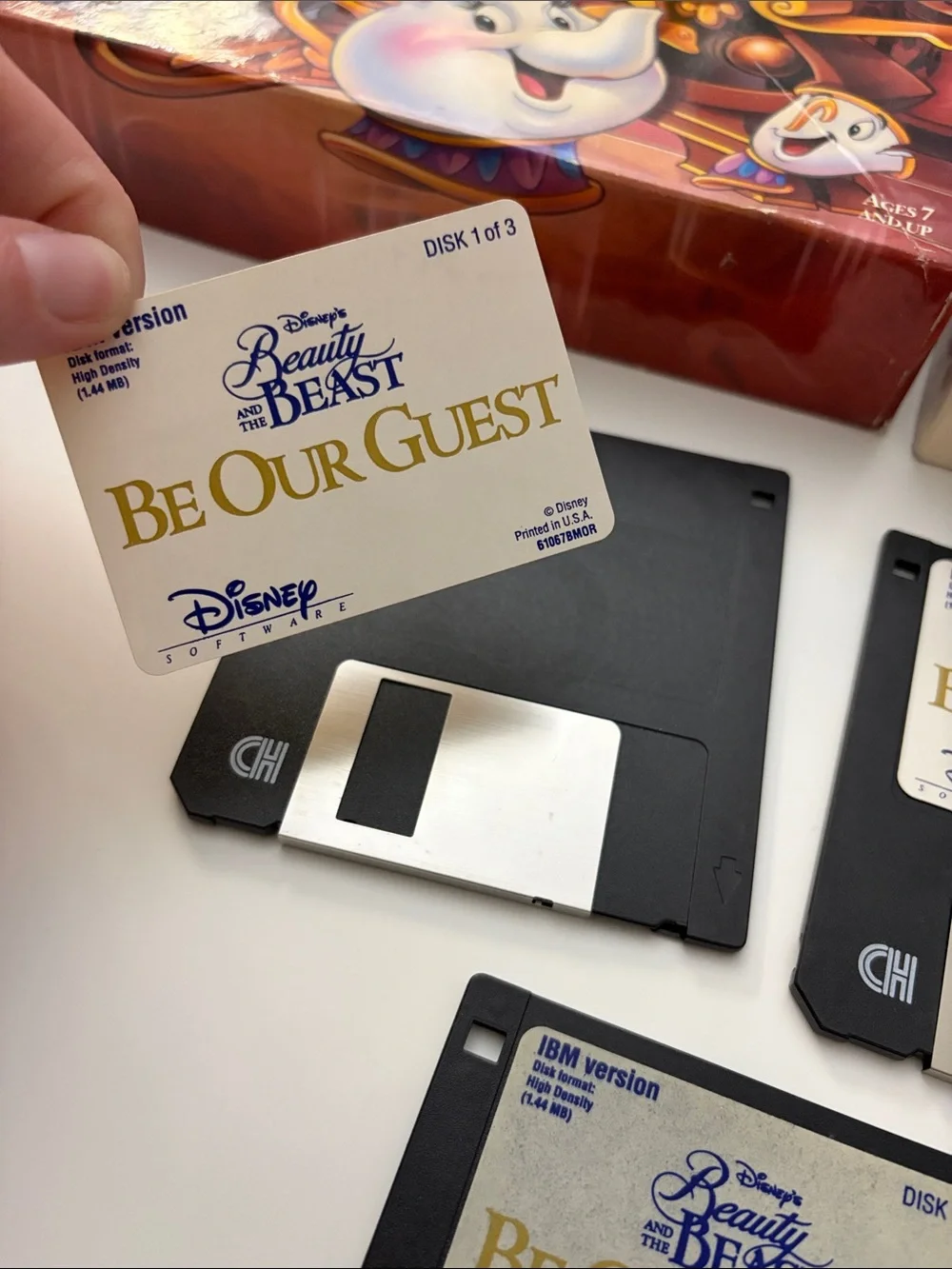 Vtg 1992 Disney Beauty and the Beast 'Be Our Guest' PC Game 3.5” IBM Disks